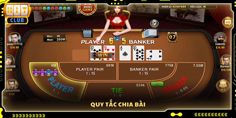 Luật chia bài trong trò Baccarat
